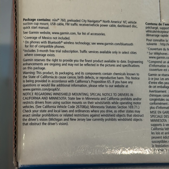 NIB Garmin Nuvi 760 - Picture 9 of 10